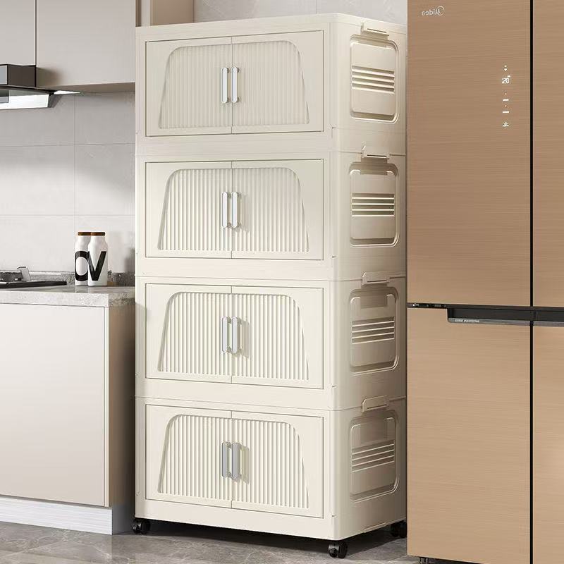 （直径60cm宽）梯形免安装收纳柜储物柜衣柜家用杂物衣服整理柜