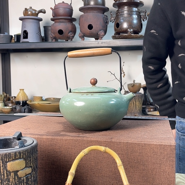 紫泥茶壶紫砂粗陶茶器