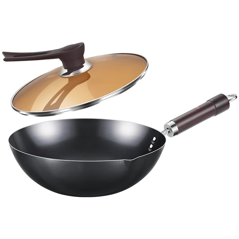 【高端厨具】家用厨房极铁炒锅#C5