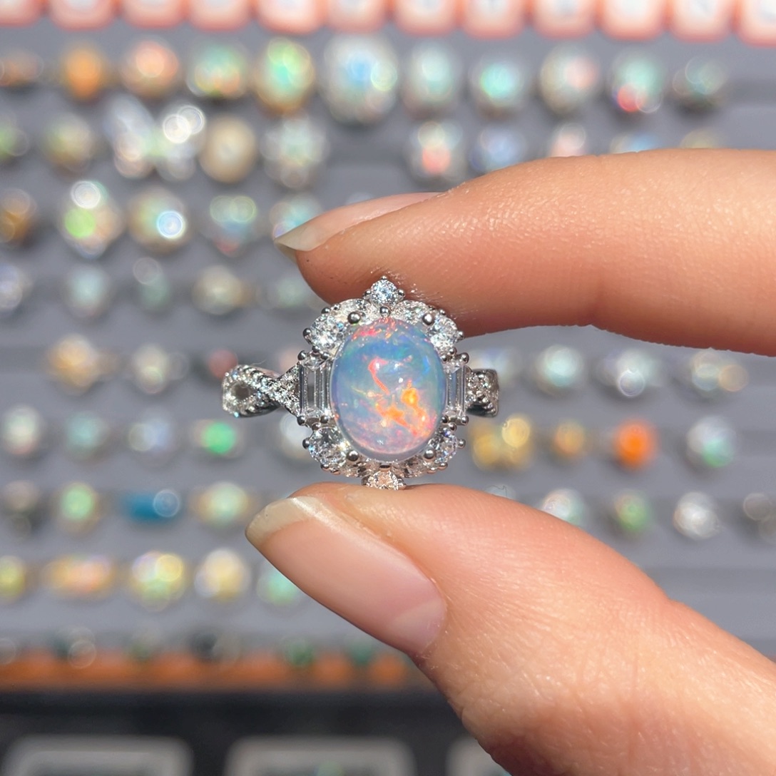 欧泊欧泊戒指银S925镶嵌