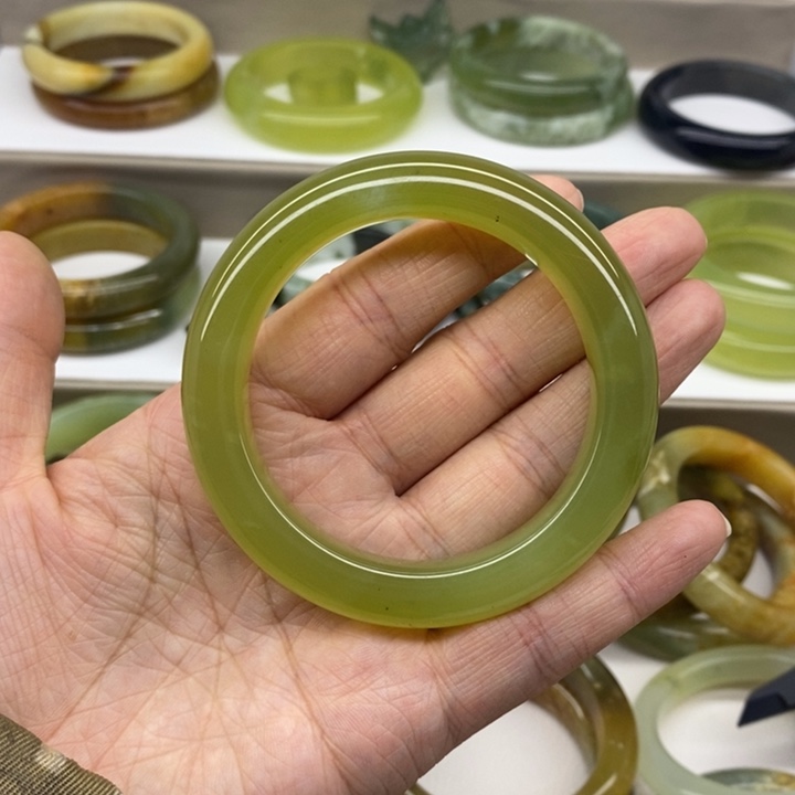 蛇纹石玉合金手镯