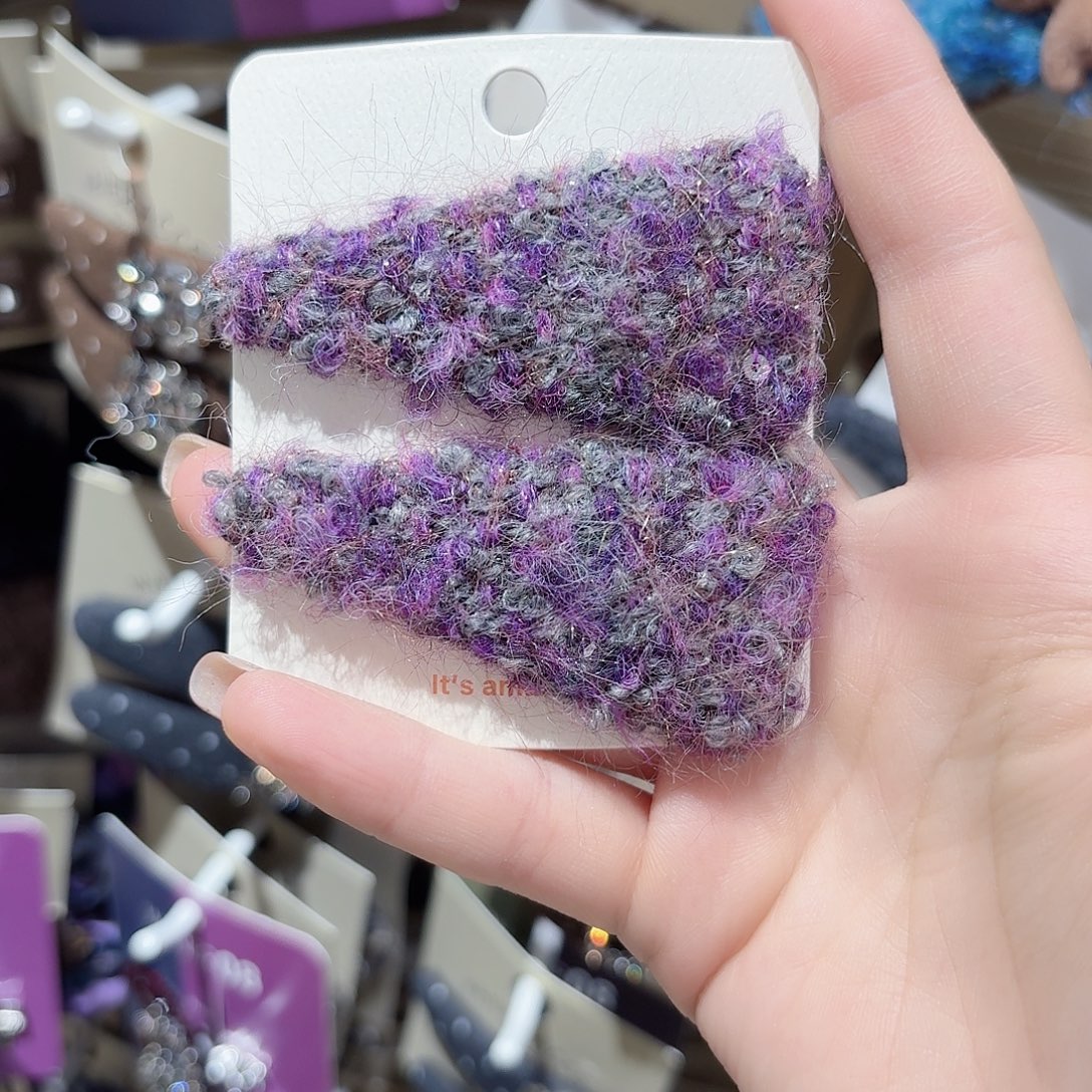 皮质铁合金紫色三角拜拜