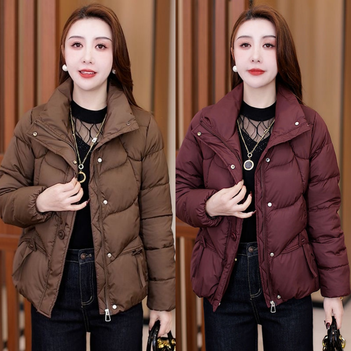 时尚新款棉服2024冬季洋气显瘦加厚保暖小个子241126休闲棉服