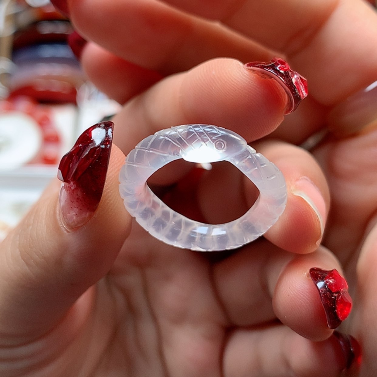 【闪购商品】玛瑙/玉髓戒指未镶嵌琳*?