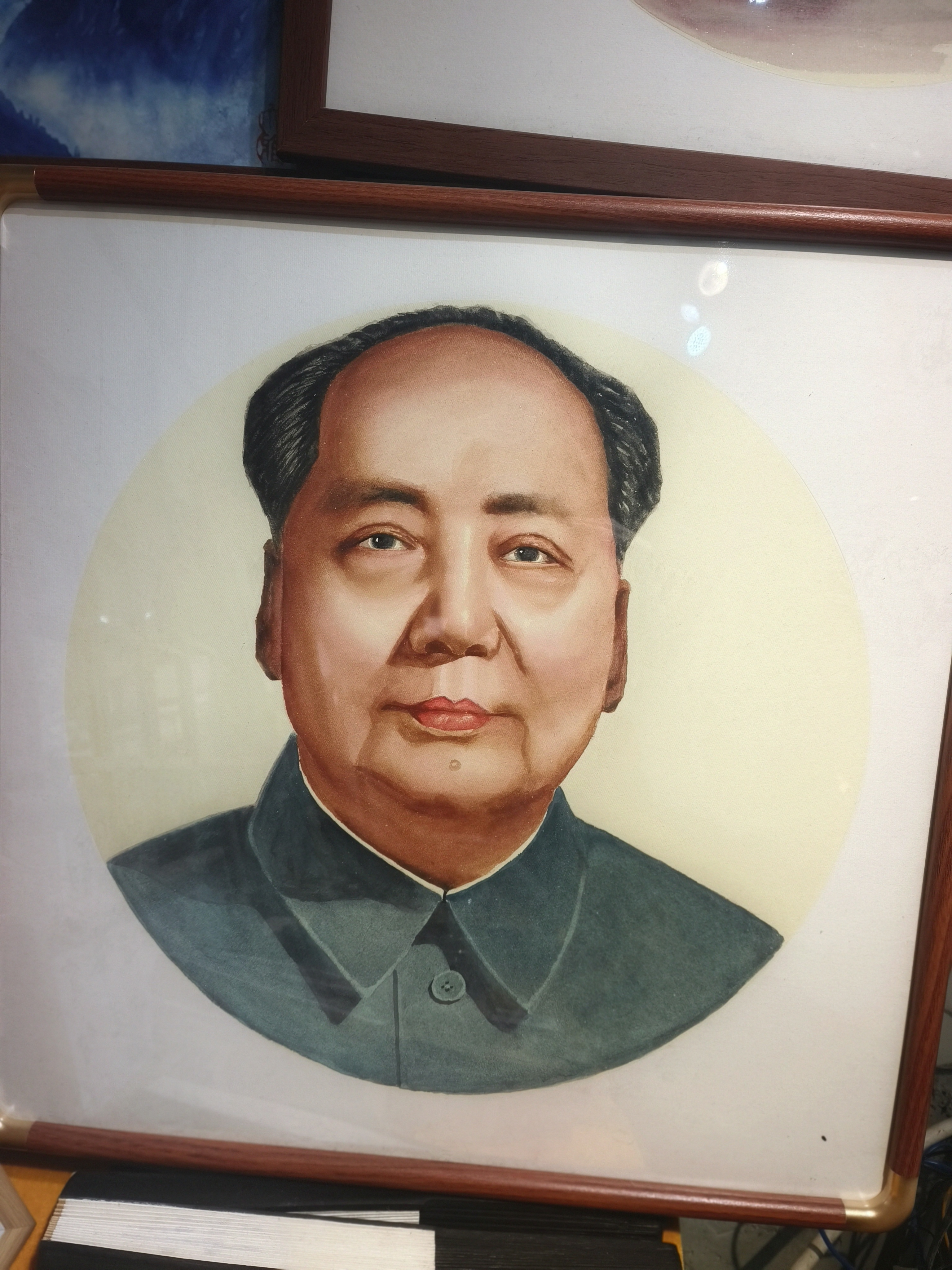 毛主席水彩画像客厅办公室挂画