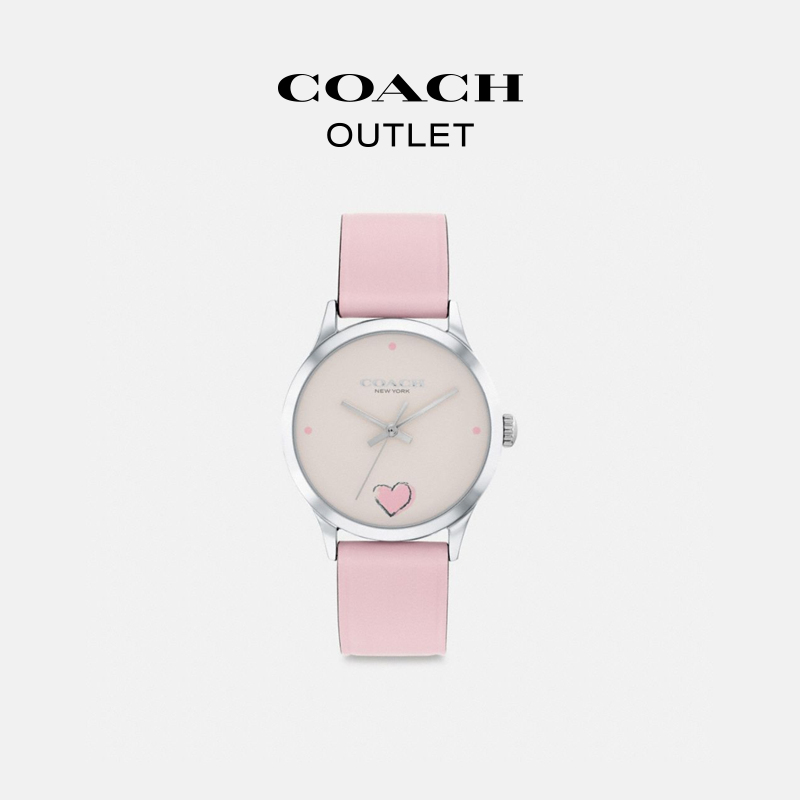 【新品】COACH/蔻驰奥莱 爱心元素RUBY腕表，32MM