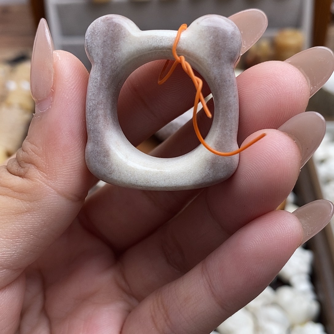 鹿骨把件c11小熊指虎