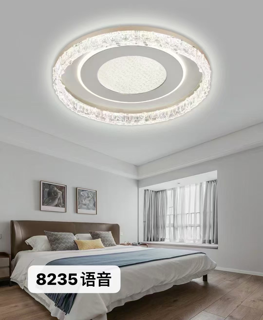 广东中山冰晶冰雕简约时尚大气上档次专用客厅主卧室灯led吸顶灯