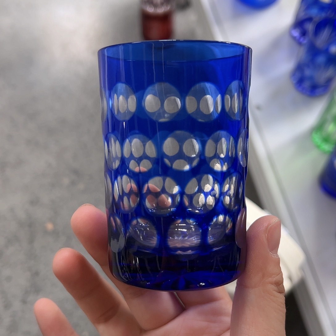 水晶玻璃平底款微瑕一个