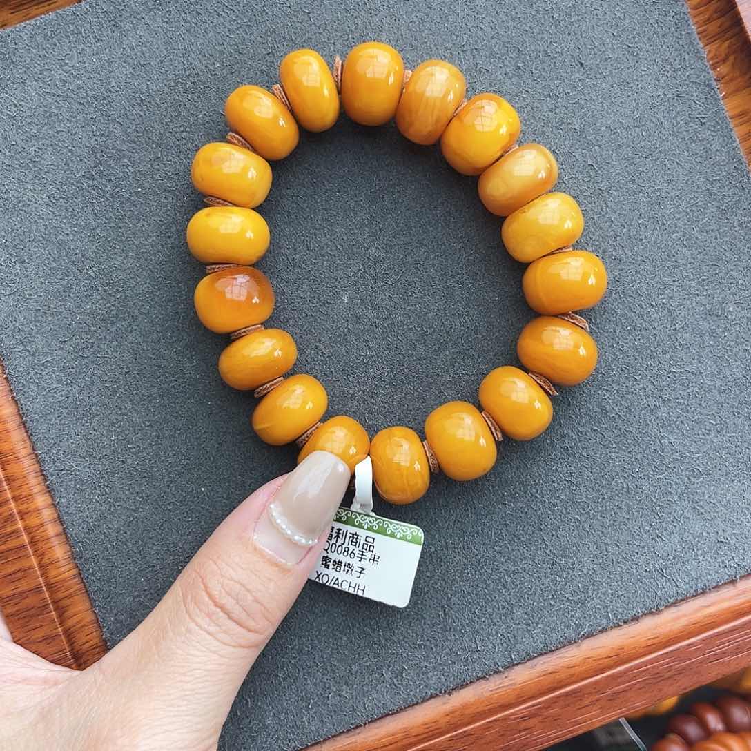 琥珀手链未镶嵌15m花蜡