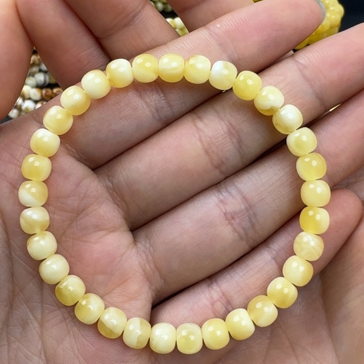 琥珀珠宝奇石未镶嵌黄白花6