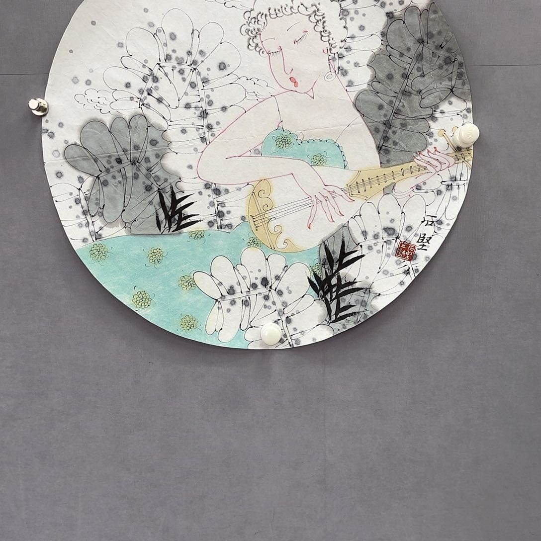 国画艺术家真人手绘