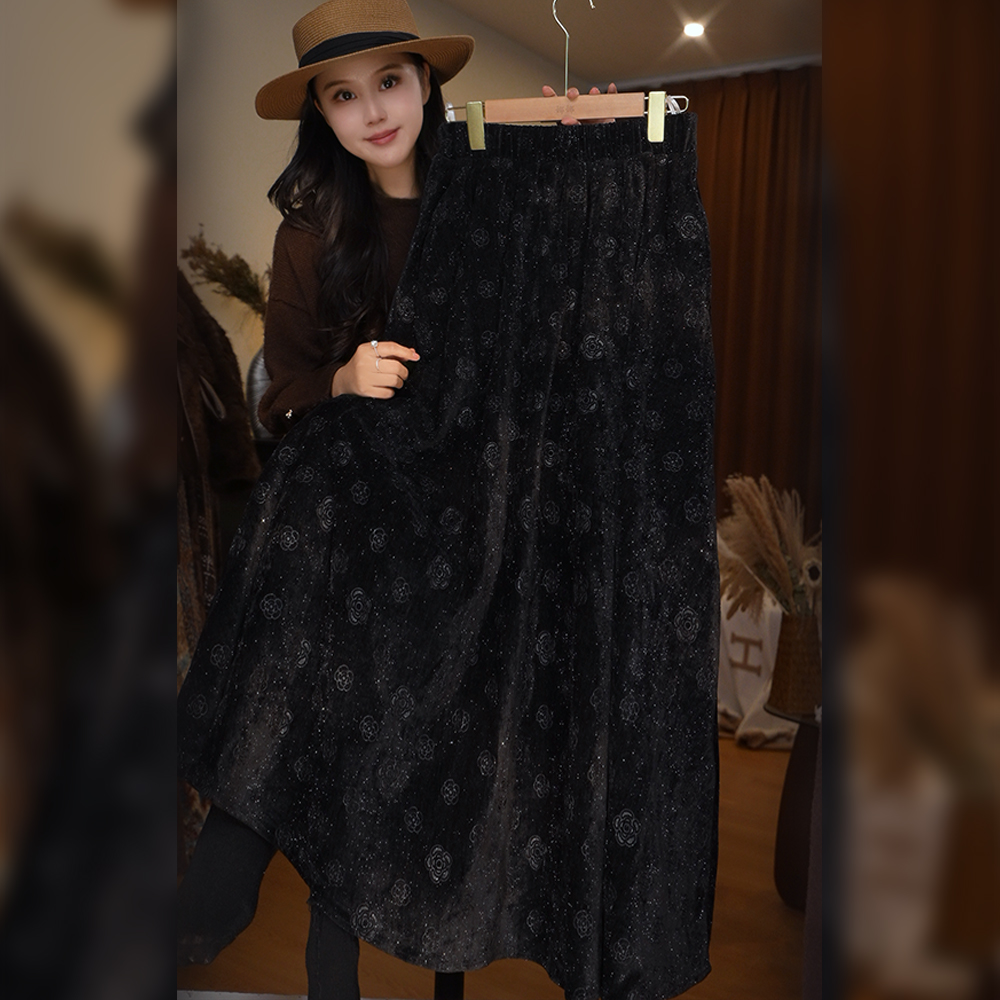 【NANA专属】2025秋冬新款A型不褪色A字裙复古半身裙时尚D8378