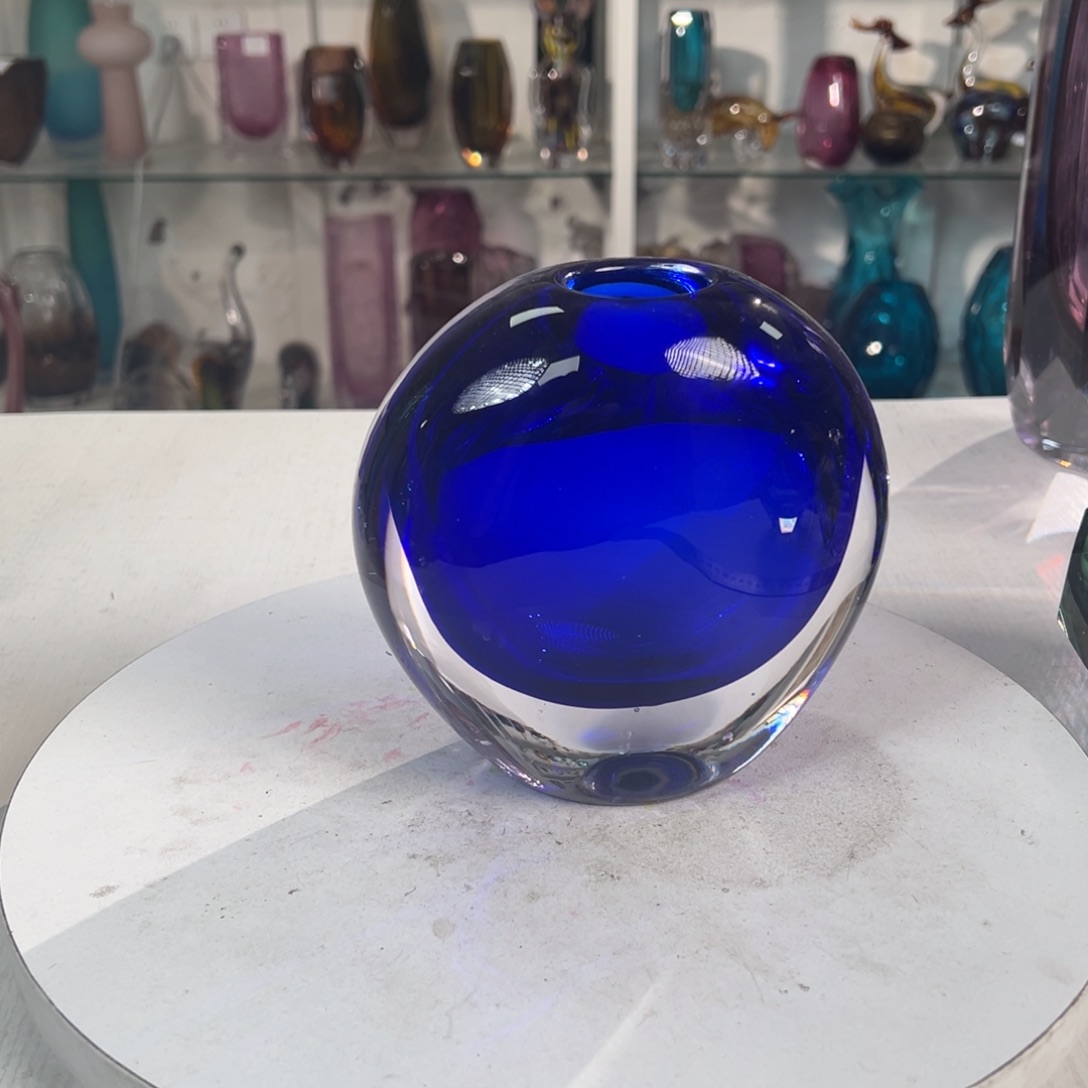 幻彩琉璃花瓶花器高度14微瑕