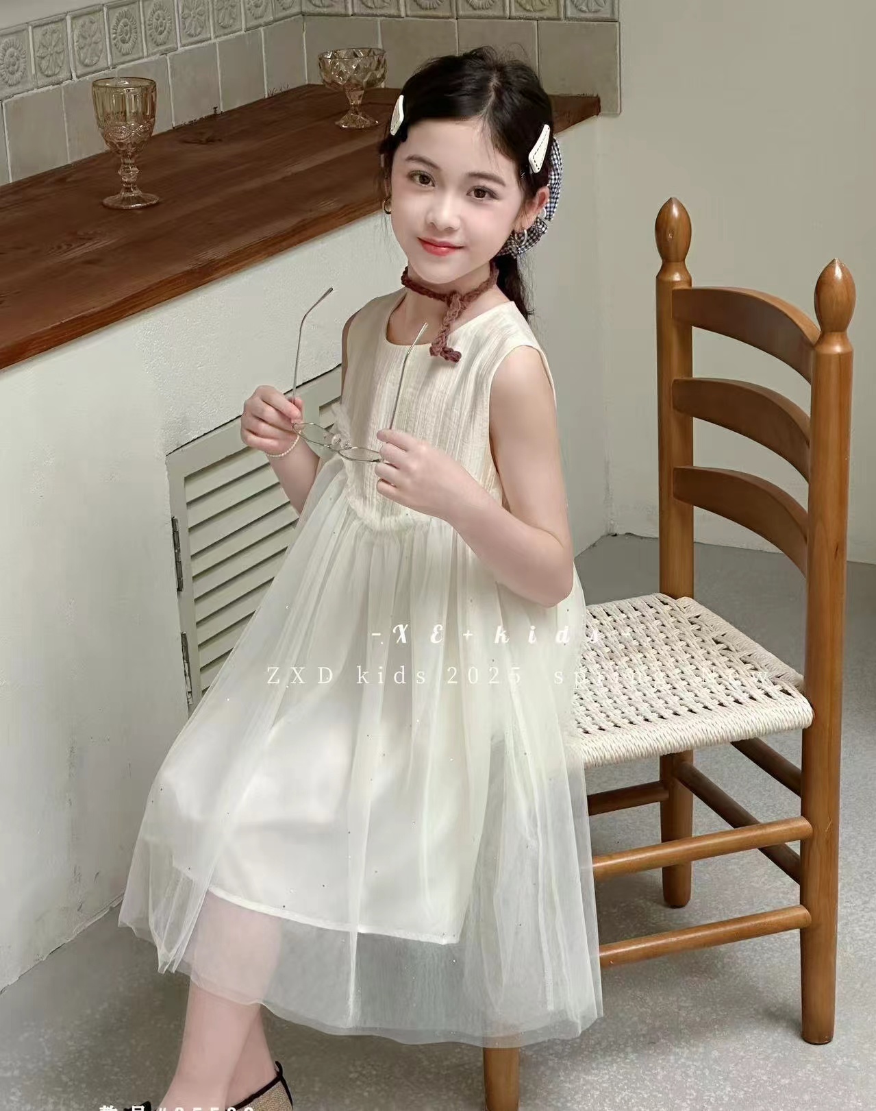 2025新款夏女童连衣裙韩系公主裙背心裙A版高级感