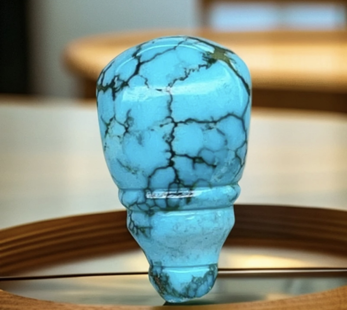 原矿高瓷绿松石三通