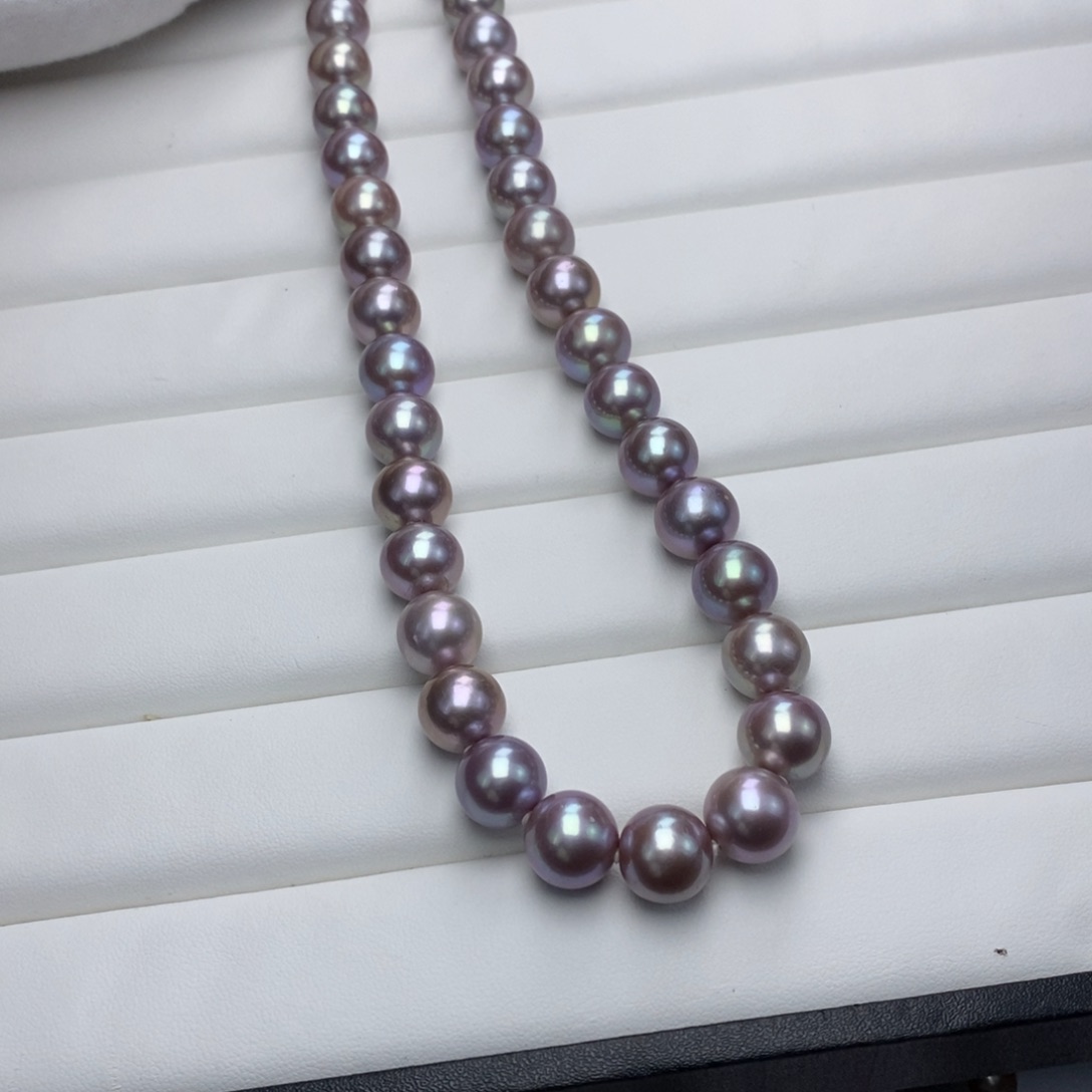 淡水珍珠颈饰银S925镶嵌一****肉项链定制