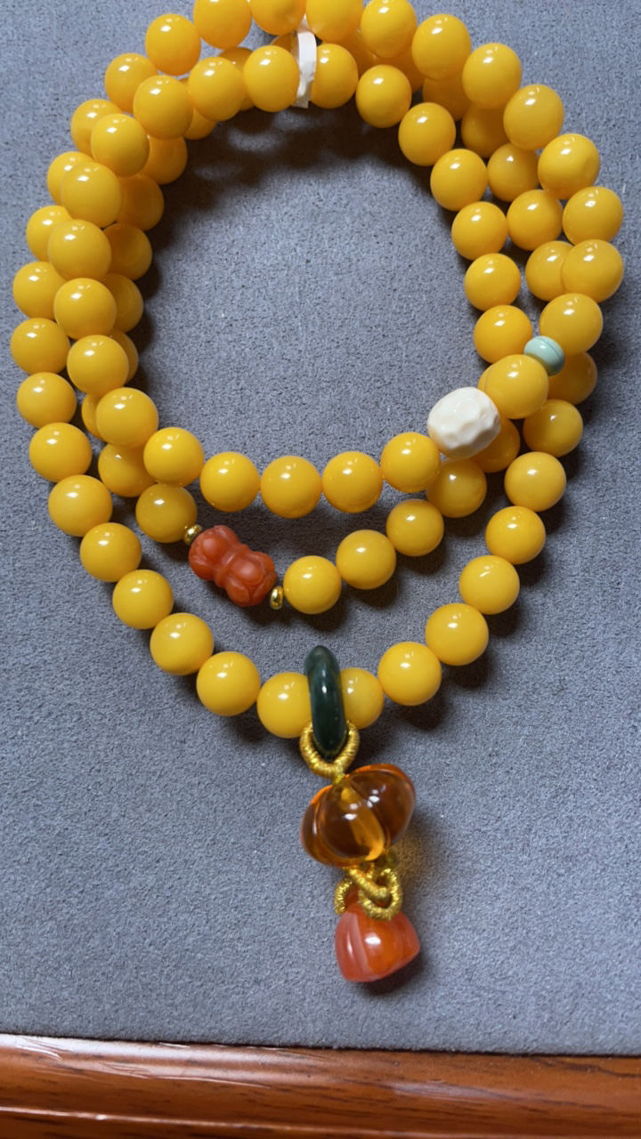 纯天然蜜蜡多圈手链