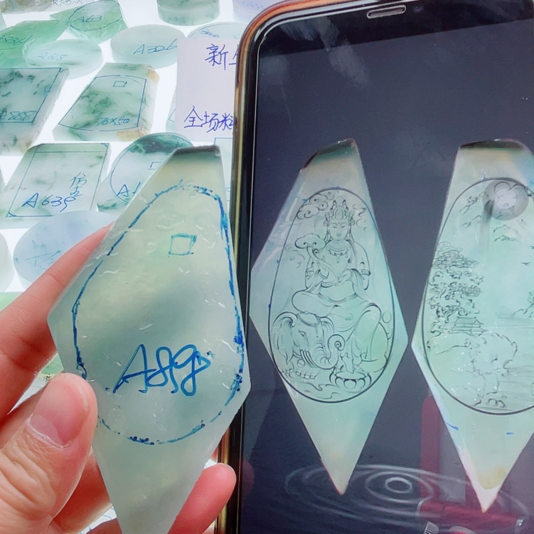 定制翡翠未镶嵌天然缅甸翡翠A货