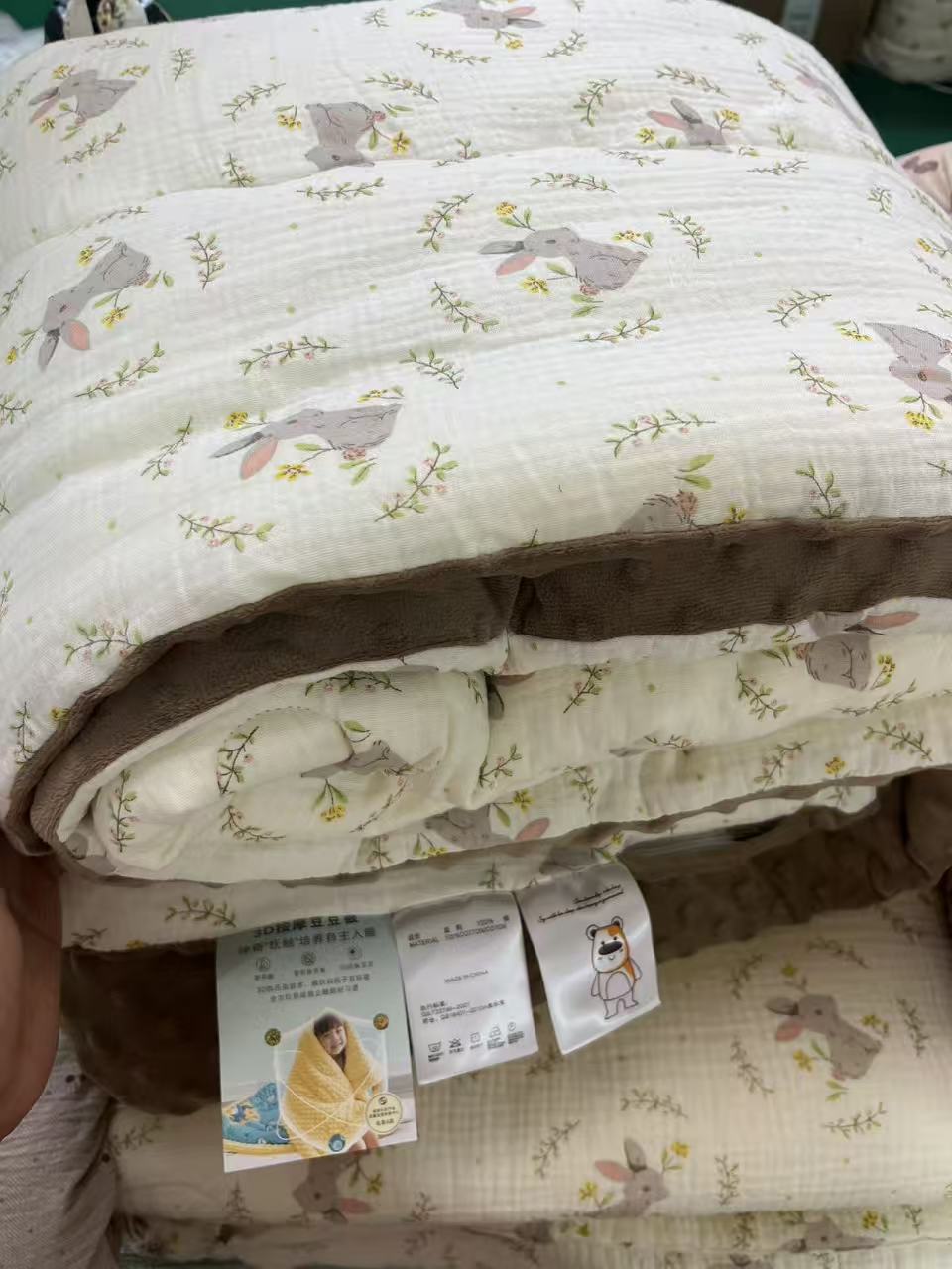 单人 100%全棉 母婴A类 皱皱双层纱 被芯被子