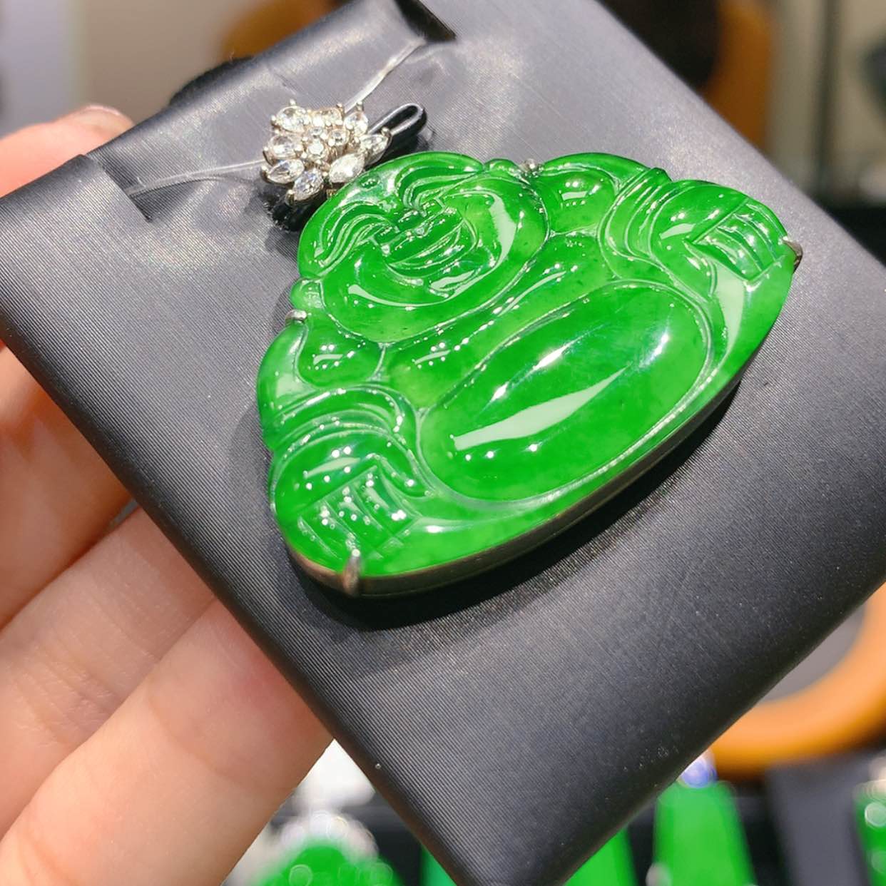 【闪购商品】颈饰银S925镶嵌翡翠3柒姐