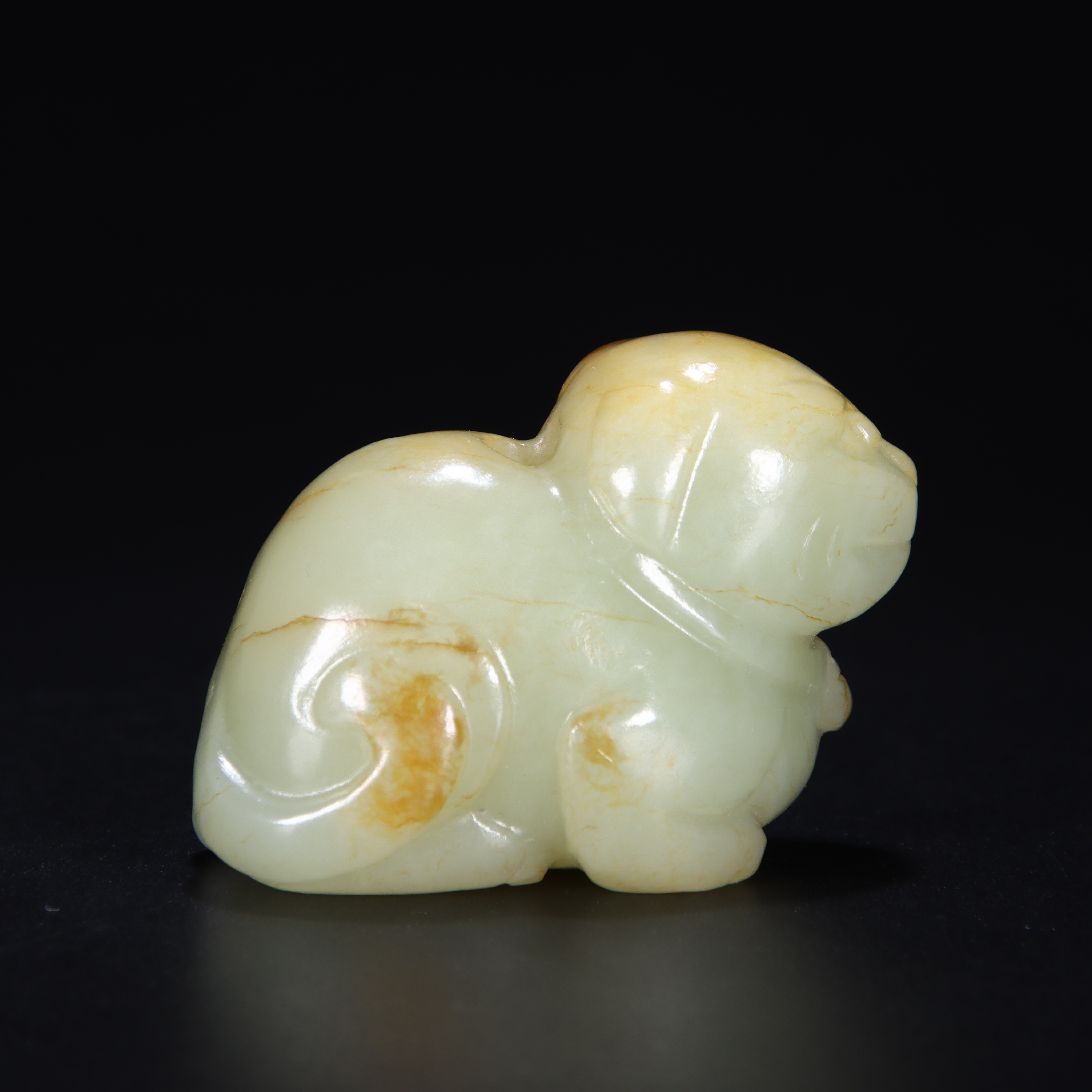 清和田玉瑞兽花件-NX