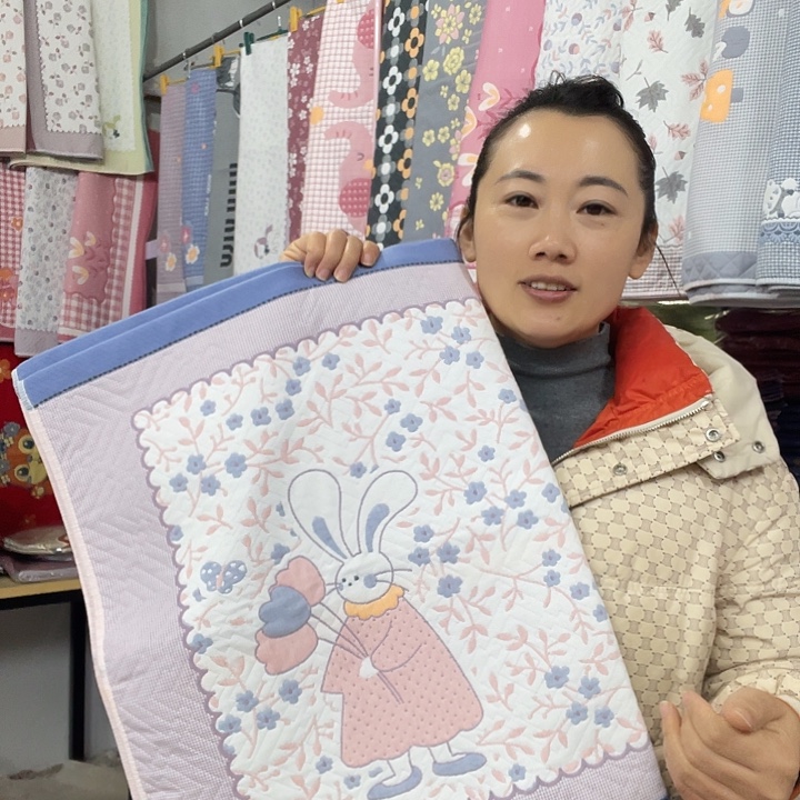 棉特价花园兔蓝色