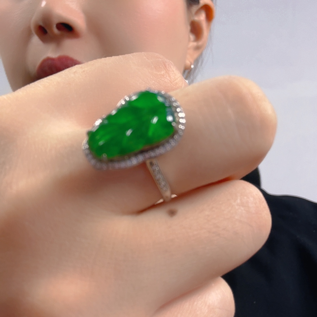 翡翠银S925镶嵌吊坠(不含链)