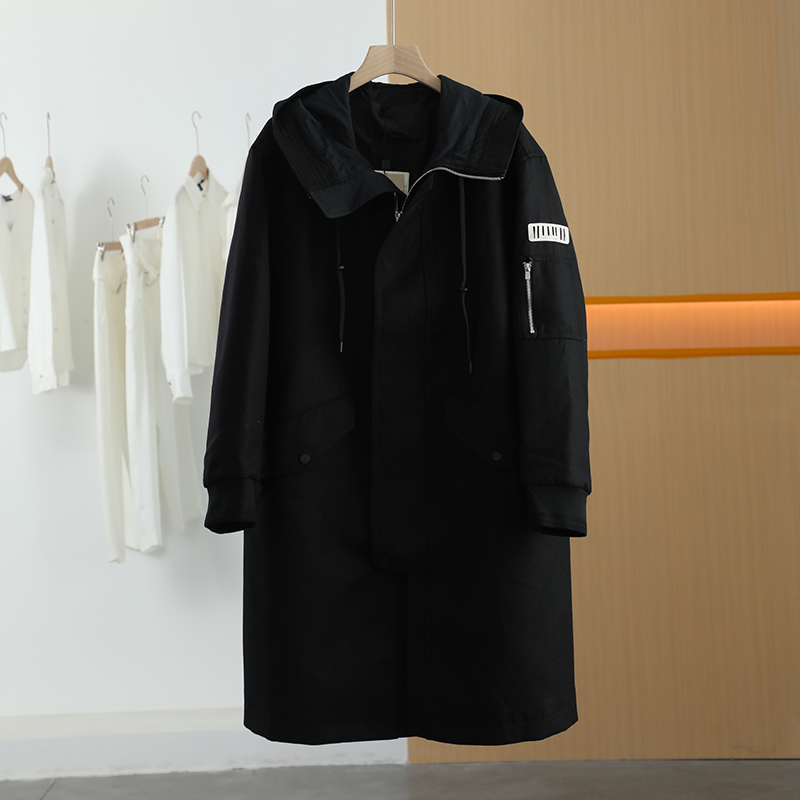 【半价q仓-唐长老自营】货号13404男装冬新款中长款简约呢大衣J