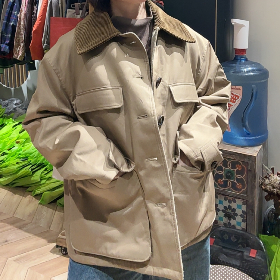 双面穿宽松粗花呢短款外套