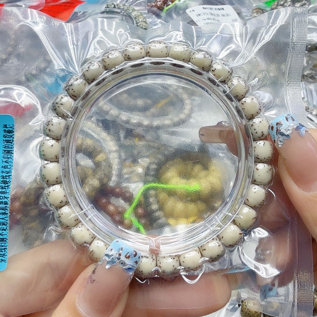 星月菩提手串102尽头半臂大留白河豚星月菩提87桶单圈