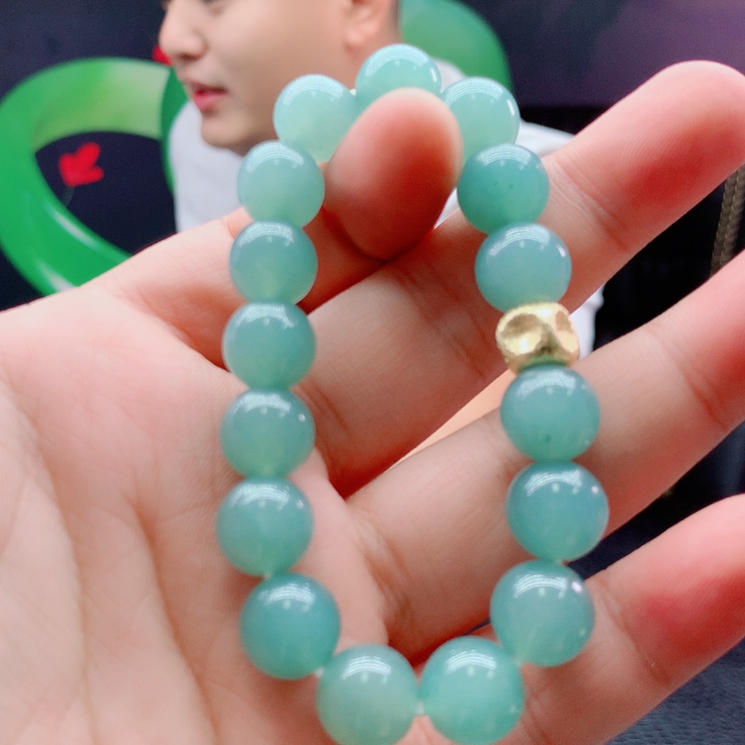 翡翠挂件14K金镶嵌010