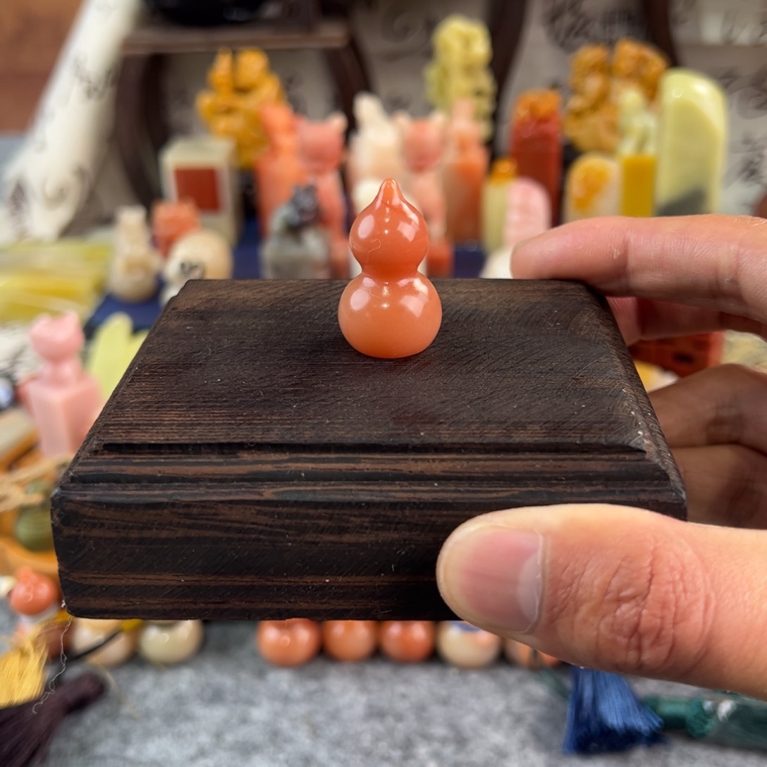 老挝石葫芦摆件包1字1.3-1.3-3