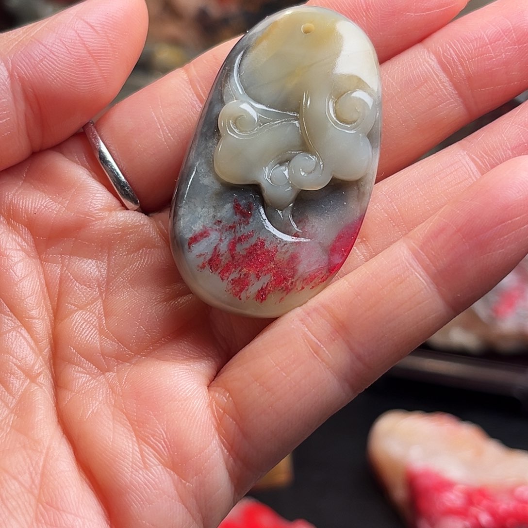 昌化石其他杀**音鸡血石挂件