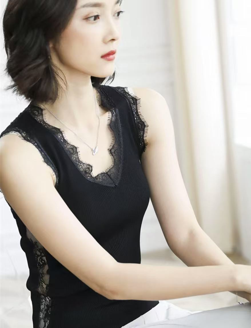 【1962】黑色吊带背心女内搭小众不撞款上衣显瘦无袖打底衫