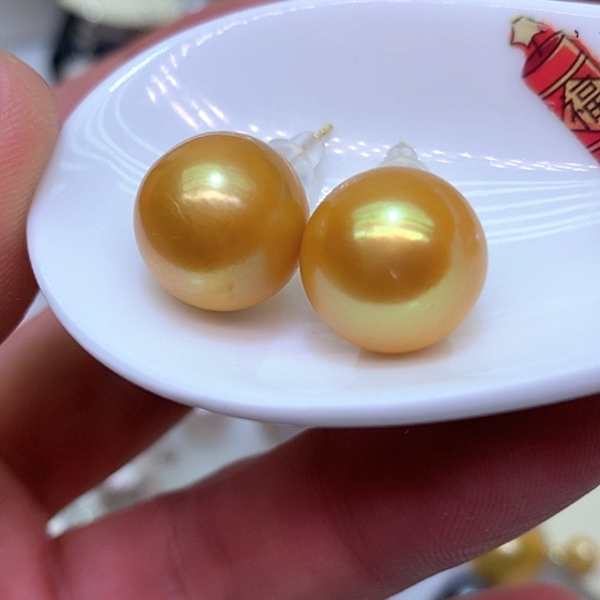 淡水珍珠耳饰银S925镶嵌