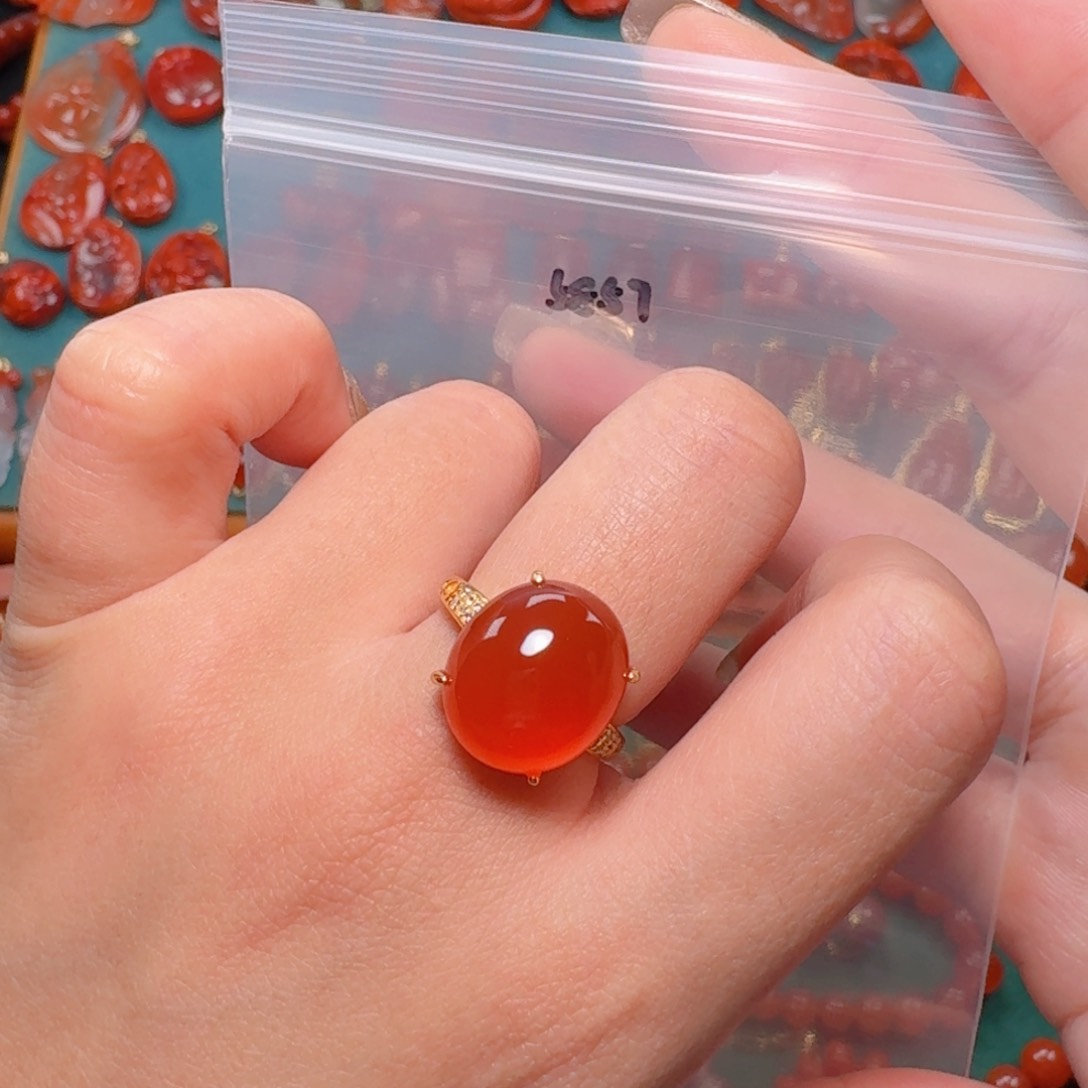 南红玛瑙南红银S925镶嵌