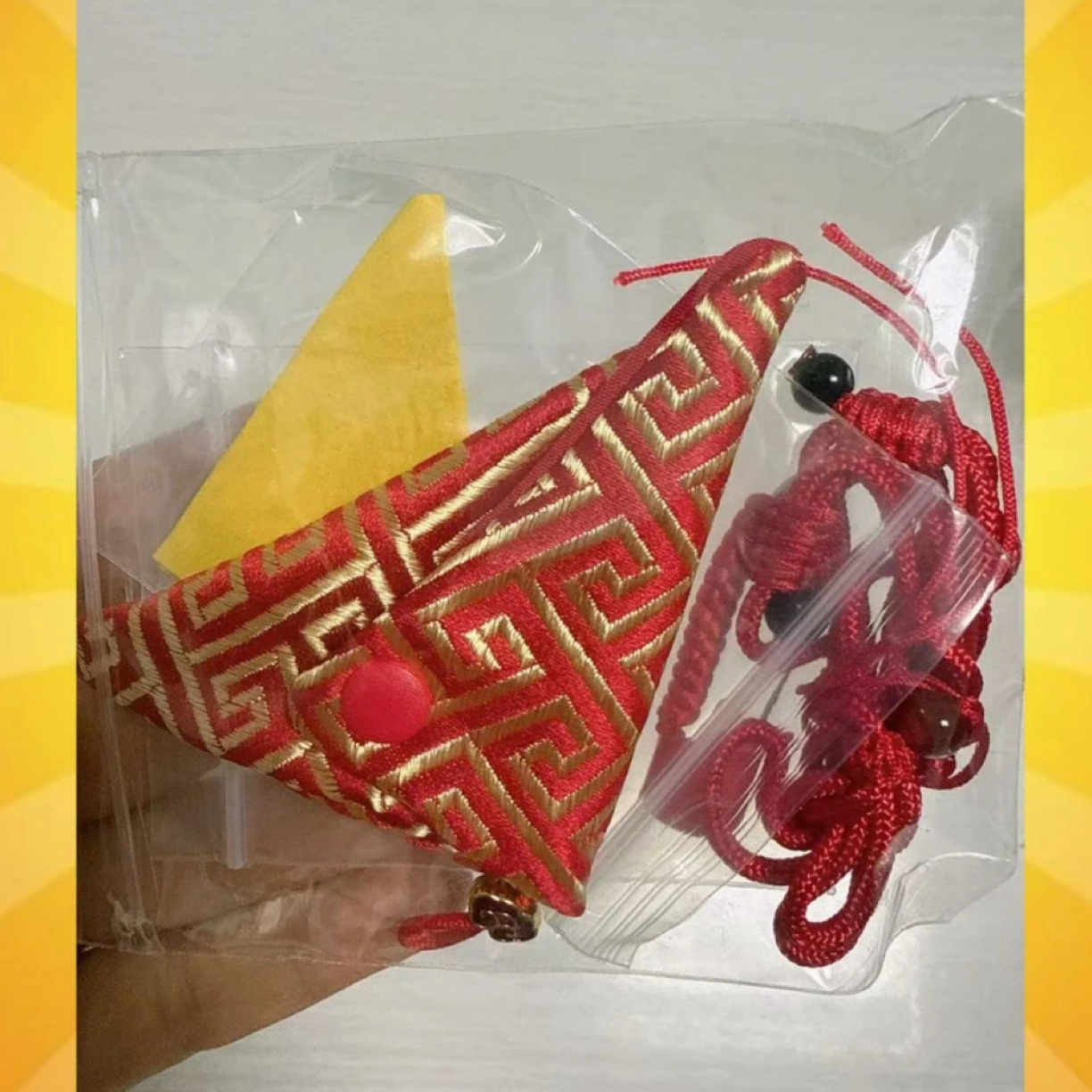 传统国风手作挂件手绘福袋【事业升迁】