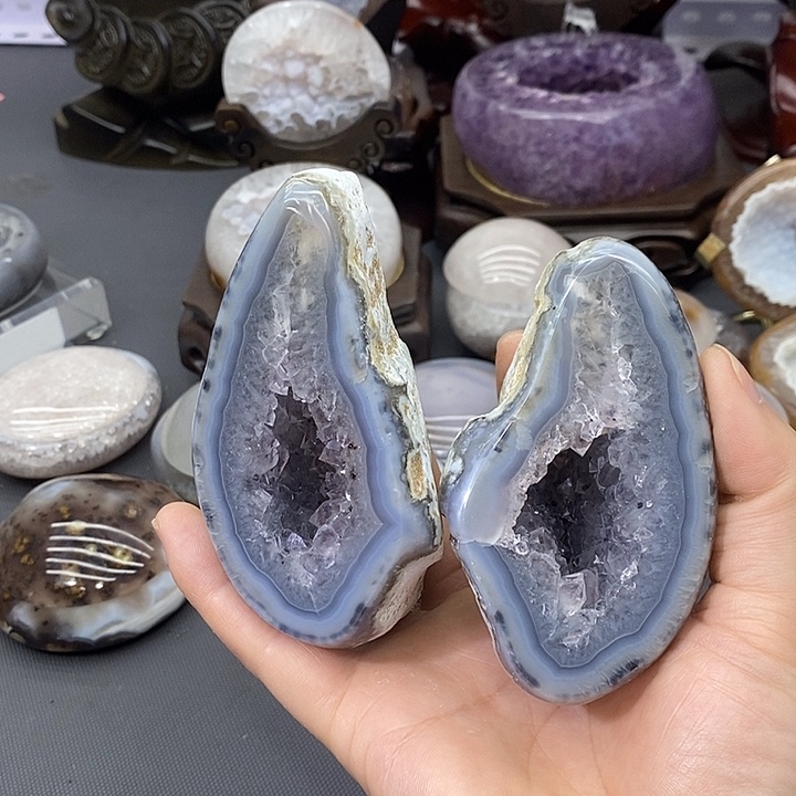 未镶嵌紫晶摆件稀有色