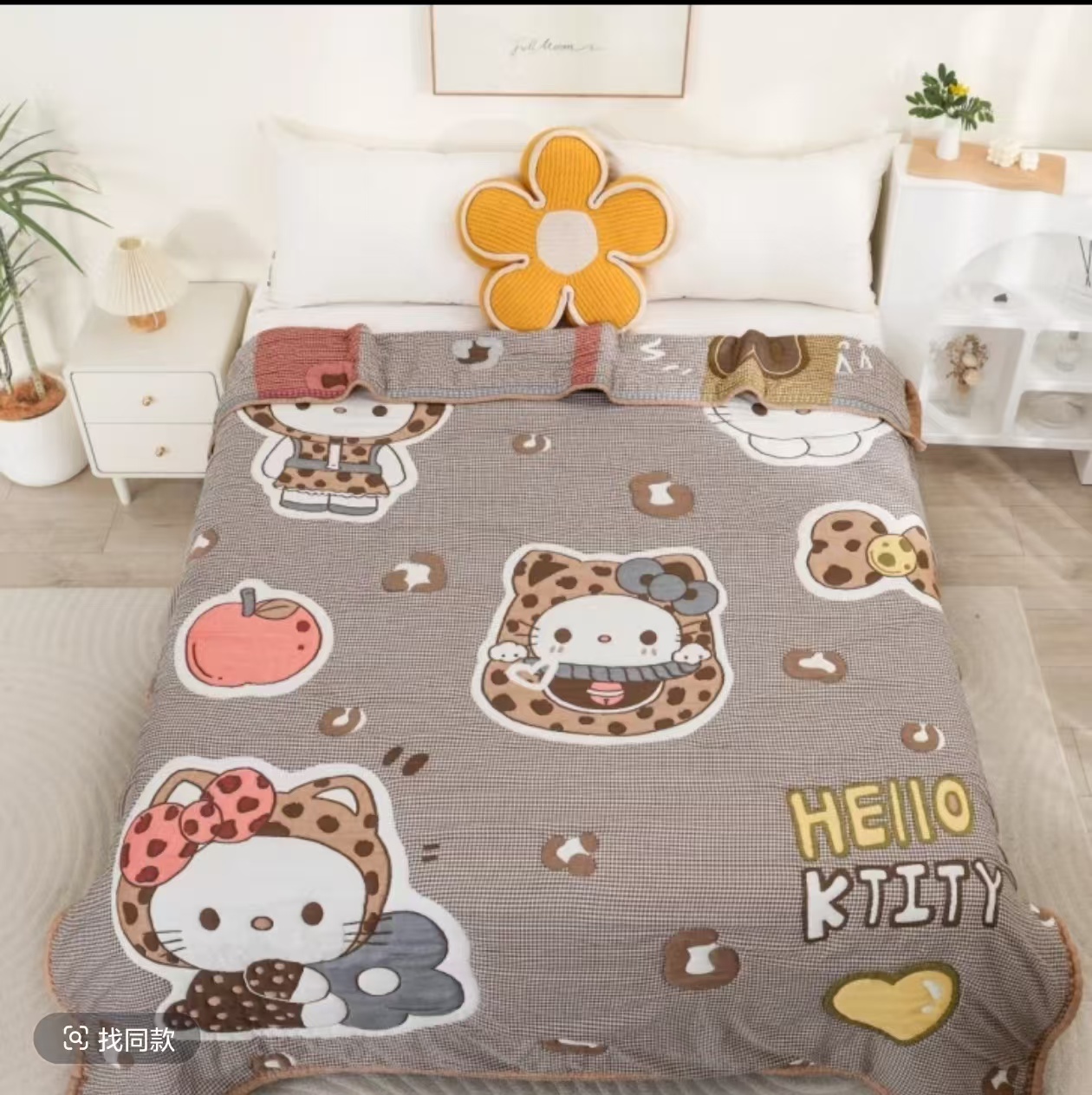 【豹纹kt】 200cm x 230cm 纯棉多功能轻奢超柔轻奢泡芙被