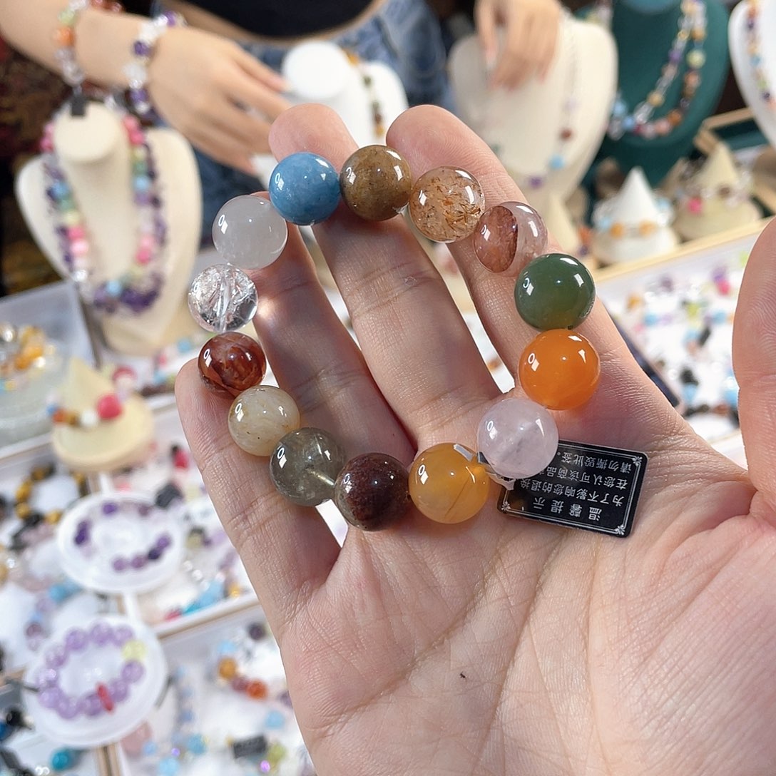 银S925镀金镶嵌手链水晶