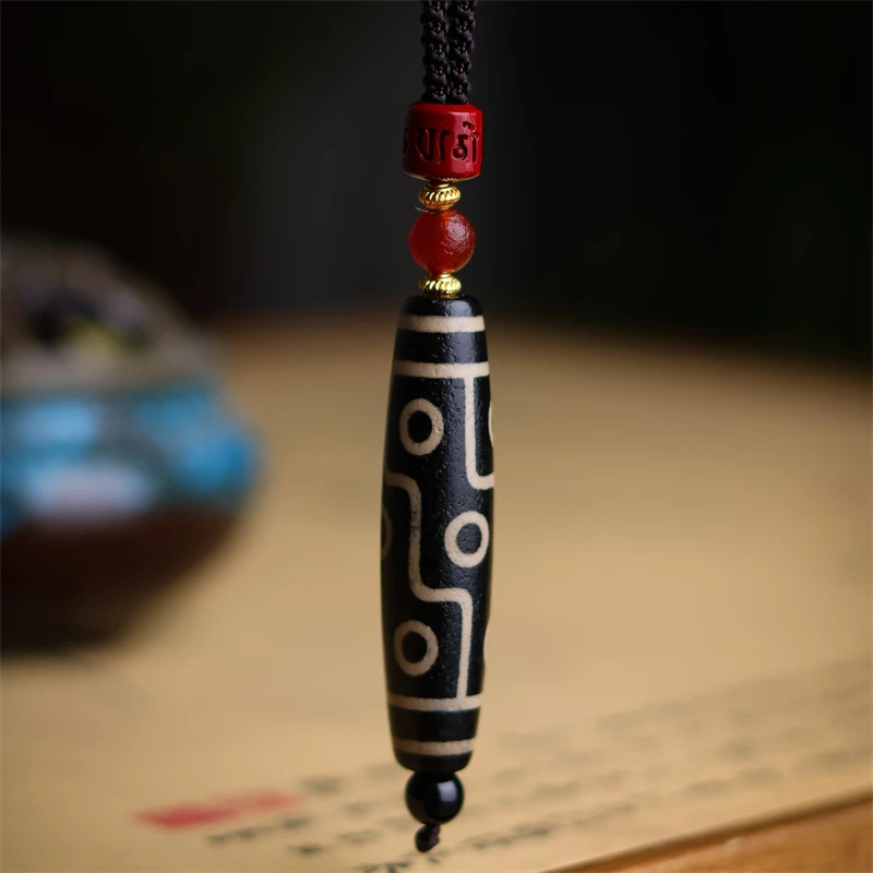 天然西藏真品二三六七八九眼珠玛瑙吊坠男女佛珠挂件项链毛衣链