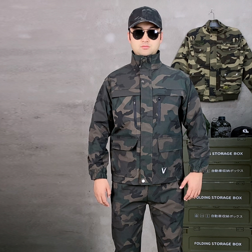 新品春秋迷彩服套装男女户外服工作服工装加厚耐磨耐脏柔软又舒适