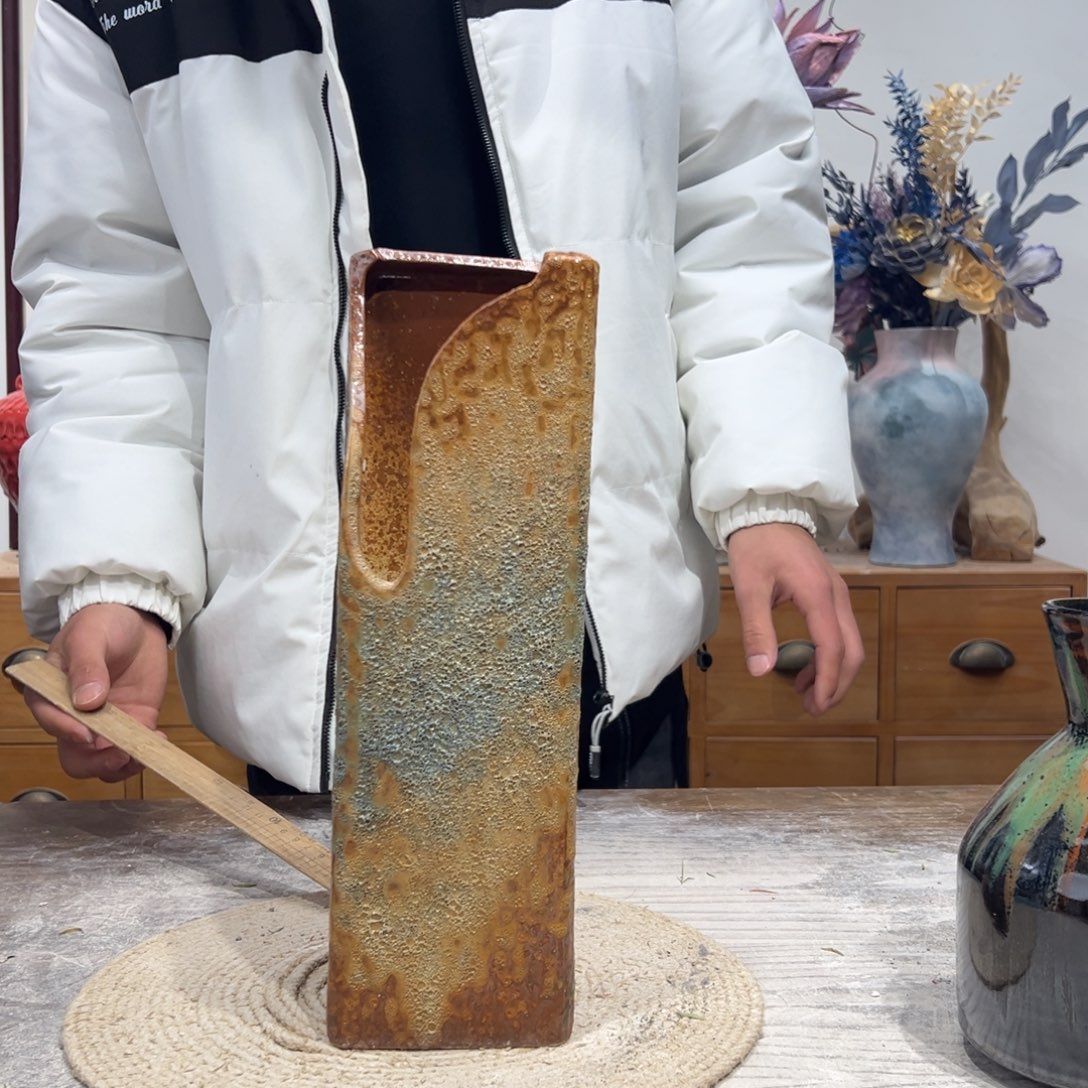 摆件陶瓷花瓶高32口15