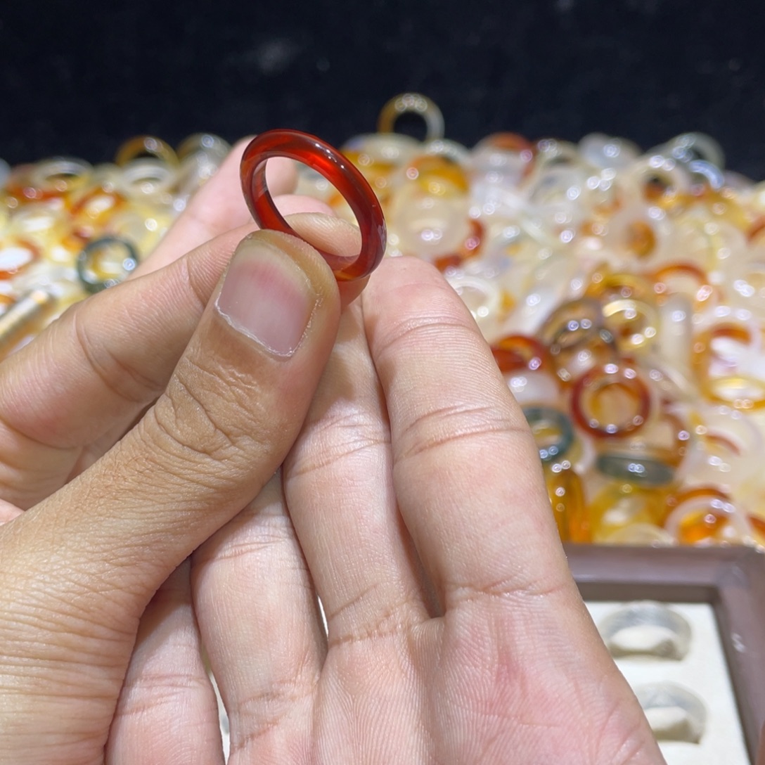 玛瑙/玉髓合金戒指96号港16 默认瑕疵