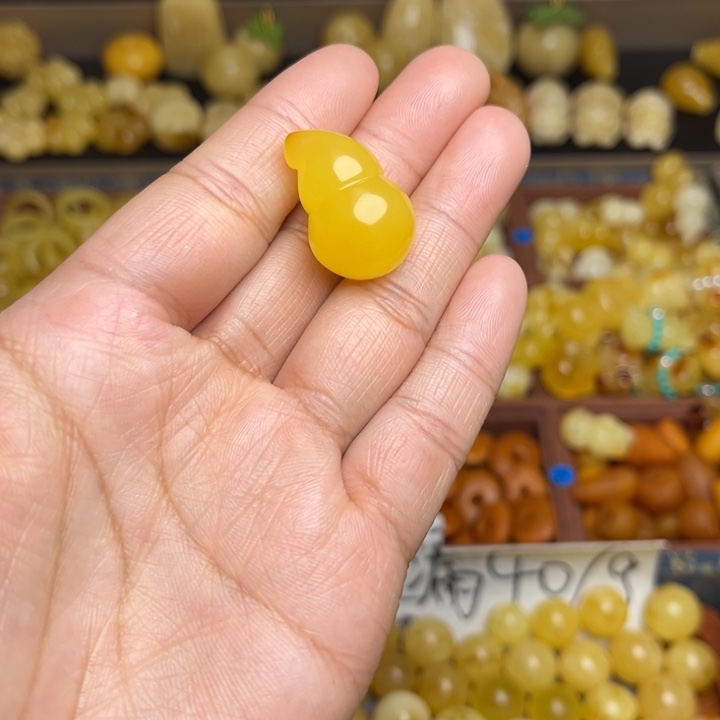 蜜蜡未镶嵌珠宝奇石天然蜜蜡福禄双全188