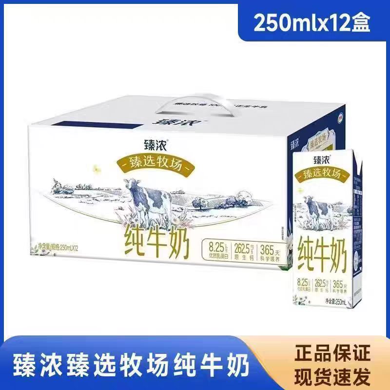 伊利 【8月】伊利臻选牧场纯牛奶250ml*12