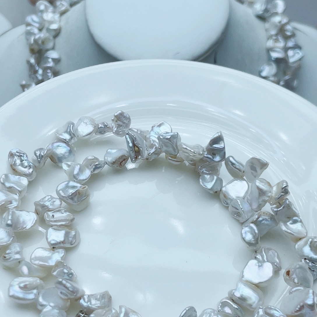 淡水珍珠颈饰钛钢