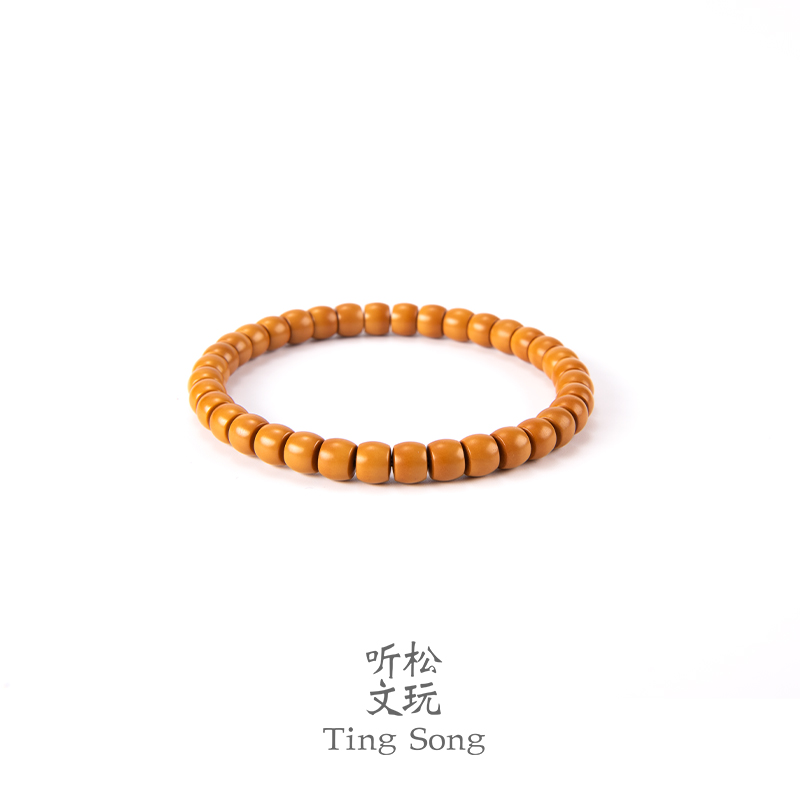 【听松文玩】6.0MM 清水核尖橄榄核单圈归圆【送小绿+隔片一对】