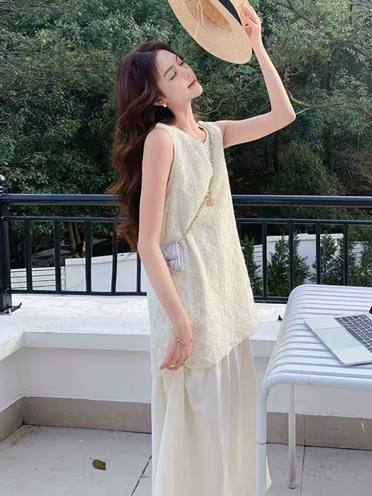 女装夏季新款设计感时尚气质拼接假两件连衣裙 88270 K